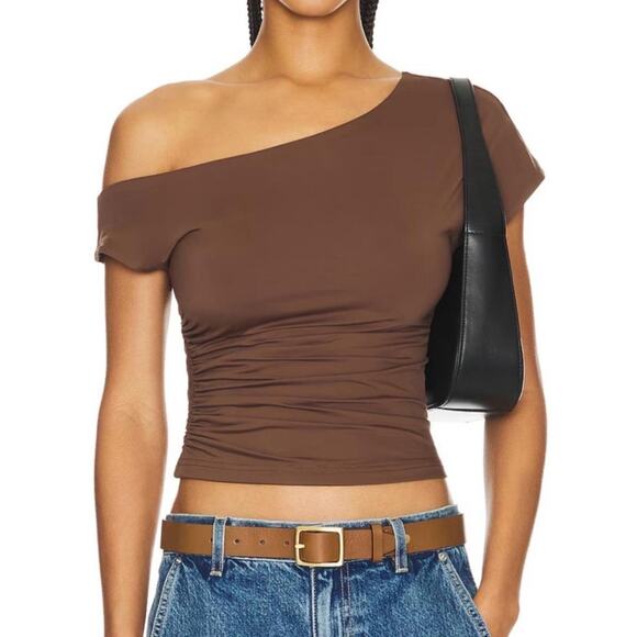 Nakedvice Tops - NAKEDVICE The Katia Crop Top in Chocolate Brown sz XS